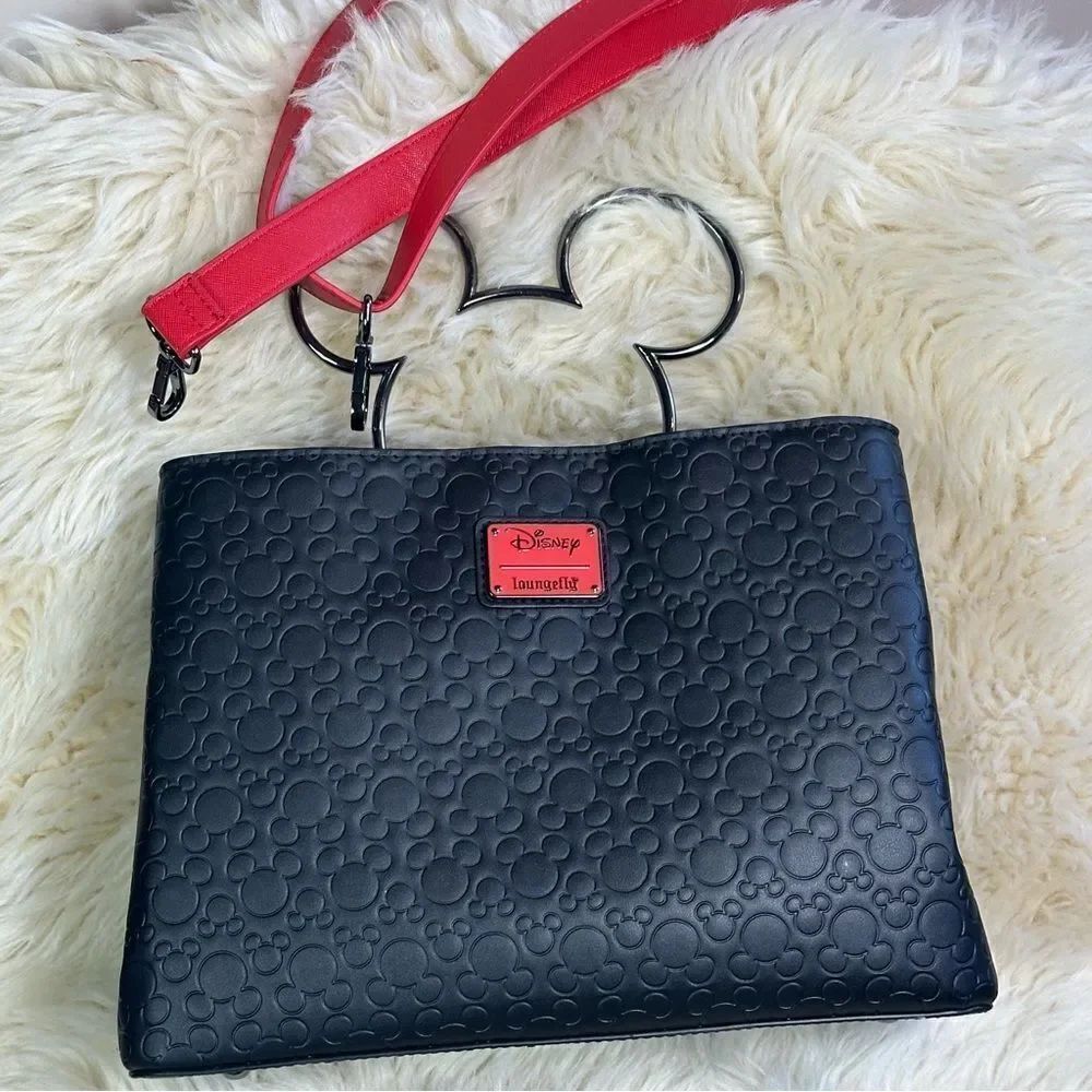 Loungefly Black and Red Shoulder Bag with Sleek Design